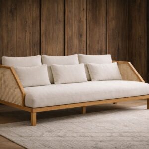 Elara Cane-Side Sofa