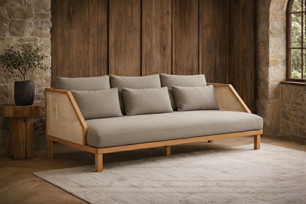 Elara Cane-Side Sofa - Image 5