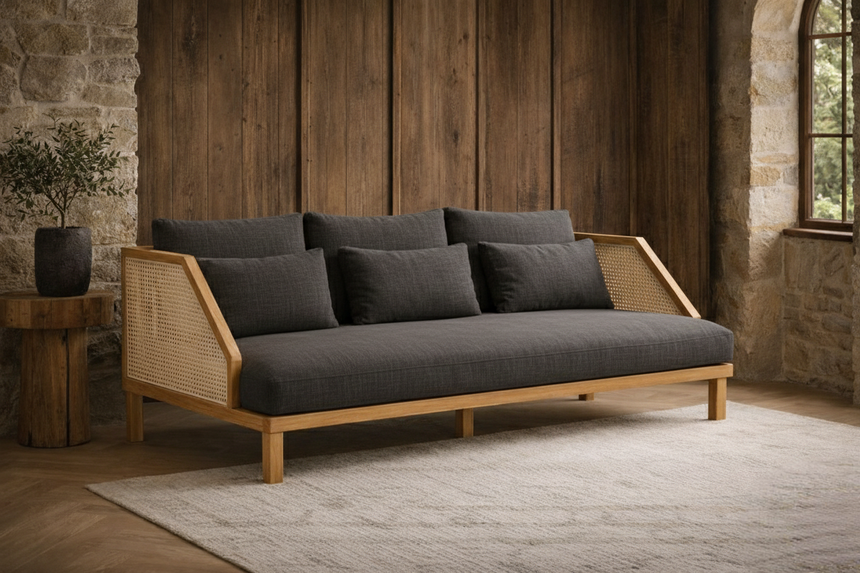Elara Cane-Side Sofa - Image 4