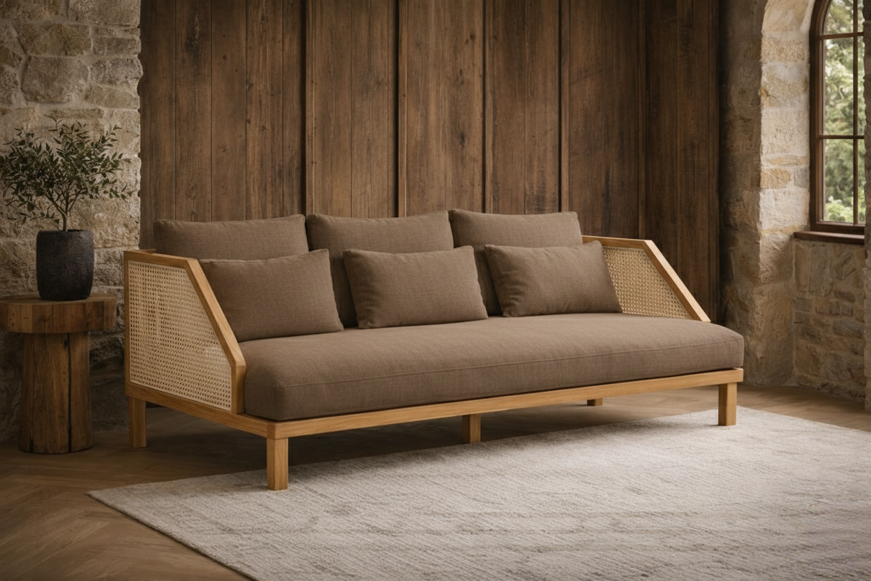 Elara Cane-Side Sofa - Image 3
