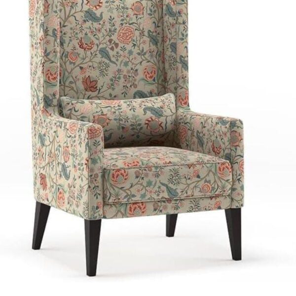 Maribelle Vintage Accent Chair with floral upholstery by Turtle Vine Interiors