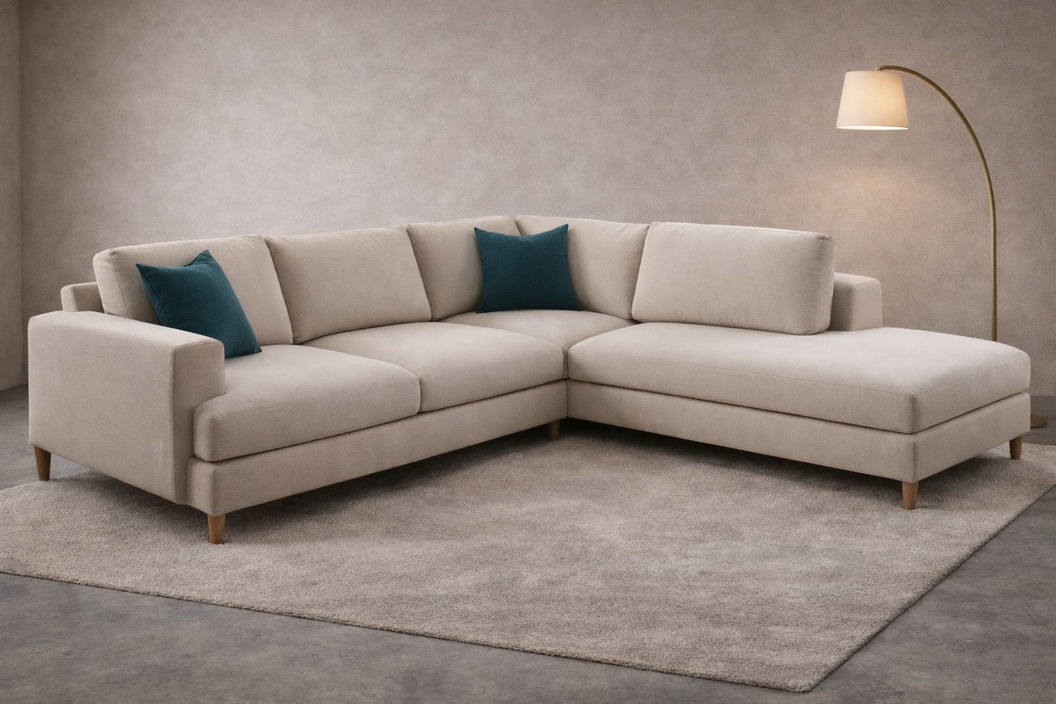 Lysera Modern L-Section Sofa