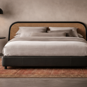 Luxury Liana Woven Wrap Bed with cane headboard by Turtle Vine Interiors