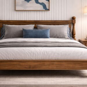 Luxury Rowan Heritage Bed in Walnut Finish by Turtle Vine Interiors